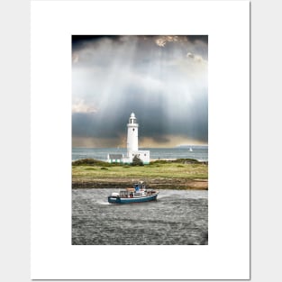 Hampshire Hurst Point Lighthouse, England art Posters and Art
